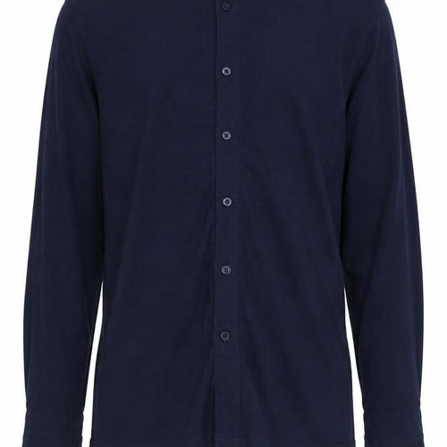 Boohoo Mens Blue Cotton Button-Up Size M Round Neck Button