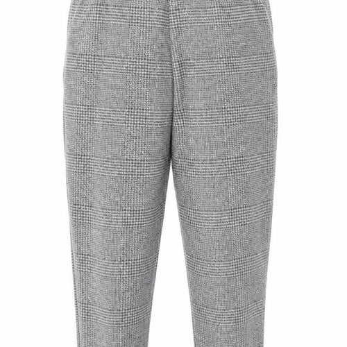 Preworn Womens Grey Plaid Polyester Dress Pants Trousers Size XL Regular