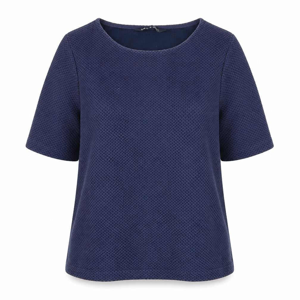 Front view of Crew Clothing Blue Round Neck Cotton jumper, size 10