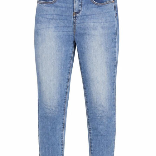 Denim & Co. Womens Blue Cotton Skinny Jeans Size 6 Regular Zip