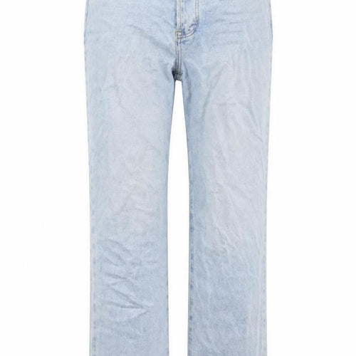 Preworn Womens Blue Cotton Straight Jeans Size 30 in Regular Zip