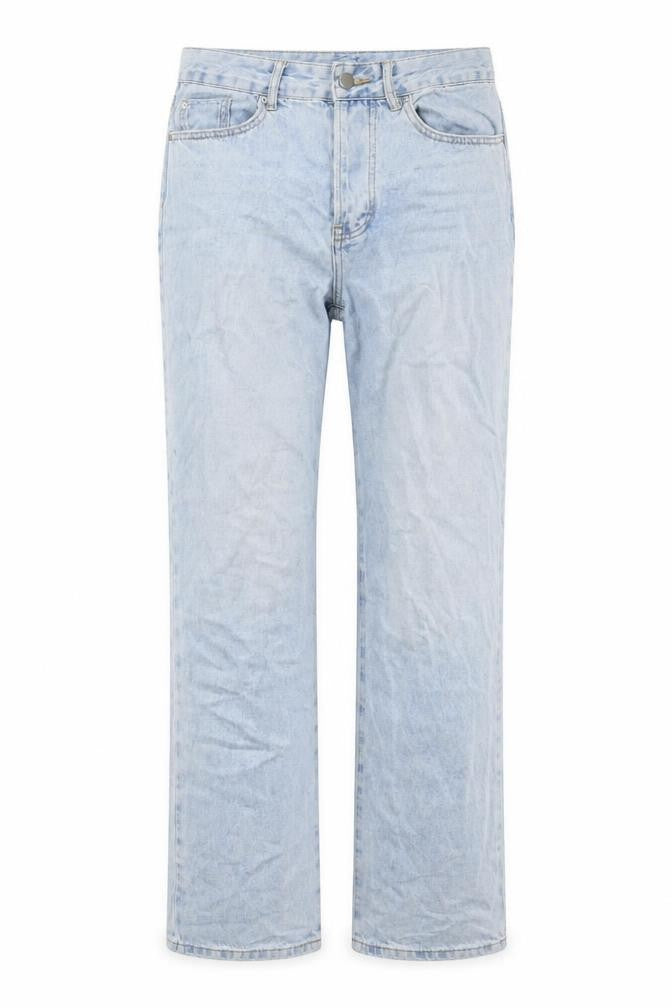 Preworn Womens Blue Cotton Straight Jeans Size 30 in Regular Zip