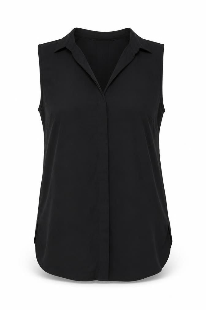 Dorothy Perkins Womens Black Viscose Basic Tank Size 12 Collared