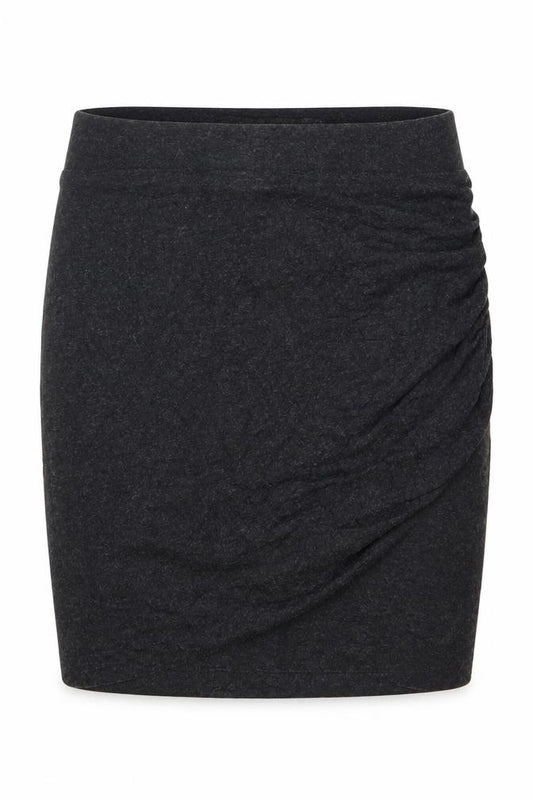 Front view of Zara women’s grey polyester bandage skirt, size S