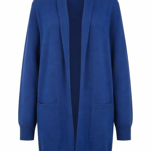 PCEAIIH Womens Blue V-Neck Acrylic Cardigan Jumper Size S