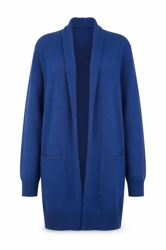 PCEAIIH Womens Blue V-Neck Acrylic Cardigan Jumper Size S
