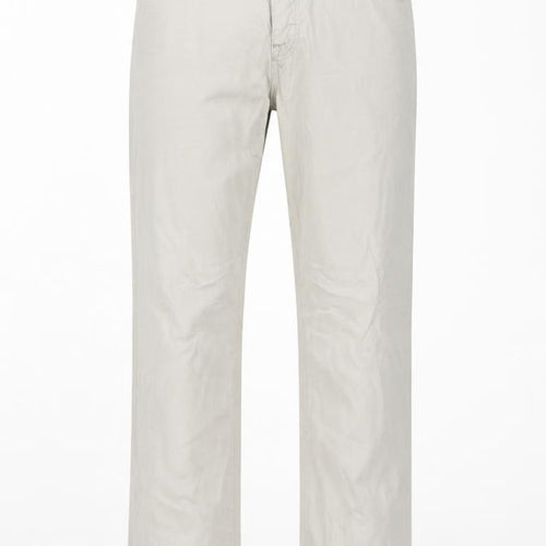 Easy Mens Beige Cotton Straight Jeans Size 32 in L28 in Regular Button