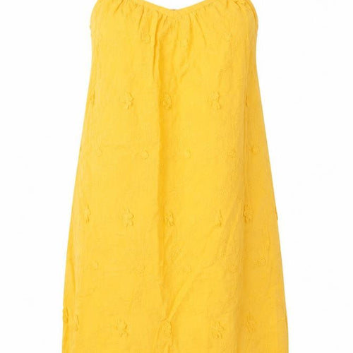 Per Una Womens Orange 100% Cotton Slip Dress Size 6 V-Neck Pullover - 3D Flowers