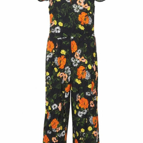 Miss Selfridge Womens Multicoloured Floral Viscose Jumpsuit One-Piece Size 4 Zip