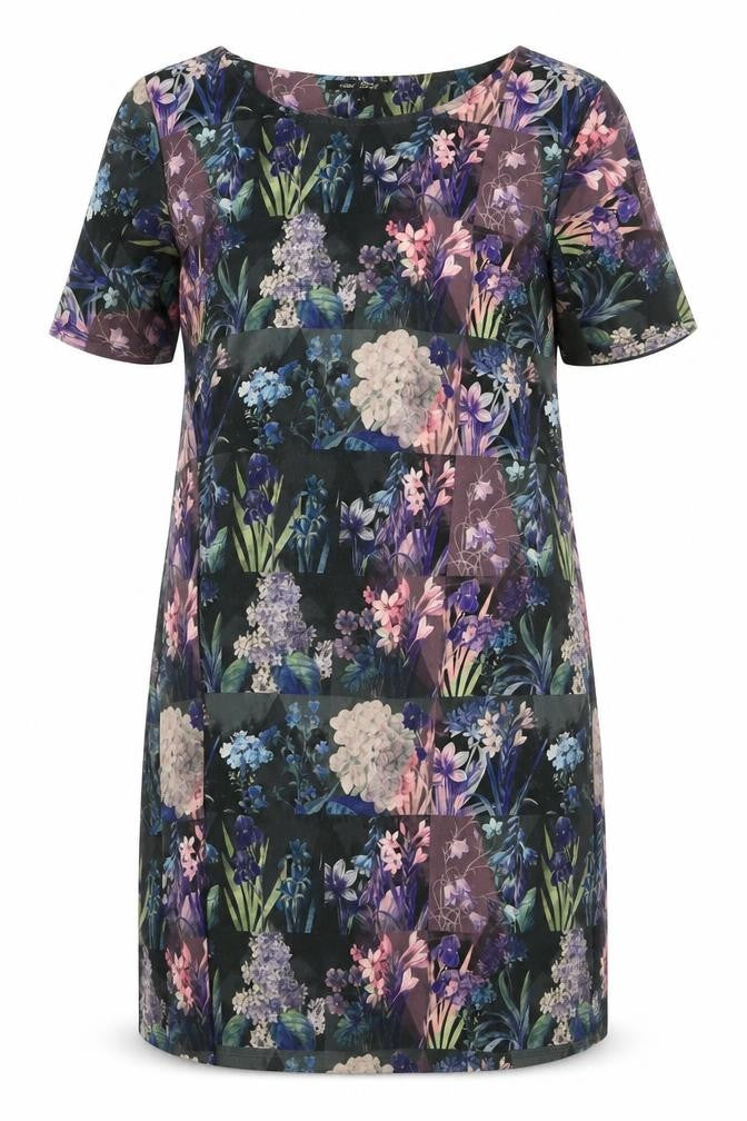Next Womens Multicoloured Floral Polyester Shift Size 14 Boat Neck Pullover