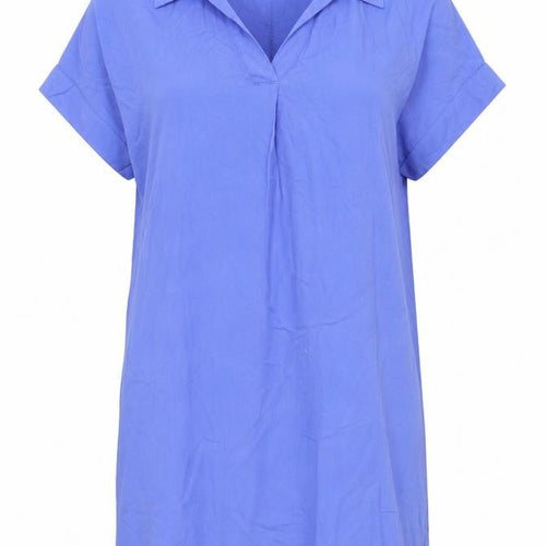 Marks and Spencer Womens Purple Viscose Shirt Dress Size 10 Collared Pullover