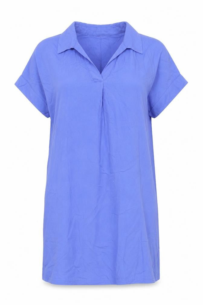 Marks and Spencer Womens Purple Viscose Shirt Dress Size 10 Collared Pullover