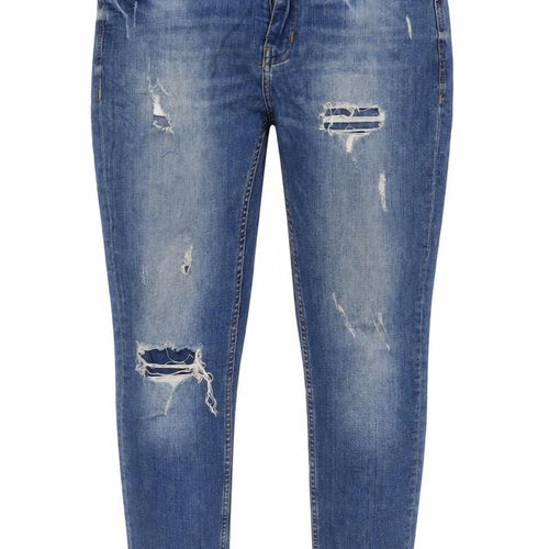 LFTDNM Womens Blue Cotton Skinny Jeans Size 12 Regular Zip