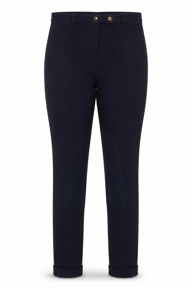 Harvey Hall Womens Blue Cotton Jogger Trousers Size 28 in Regular Zip - Breeches