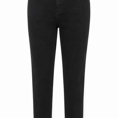 PRETTYLITTLETHING Womens Black Cotton Skinny Jeans Size 6 Regular Zip