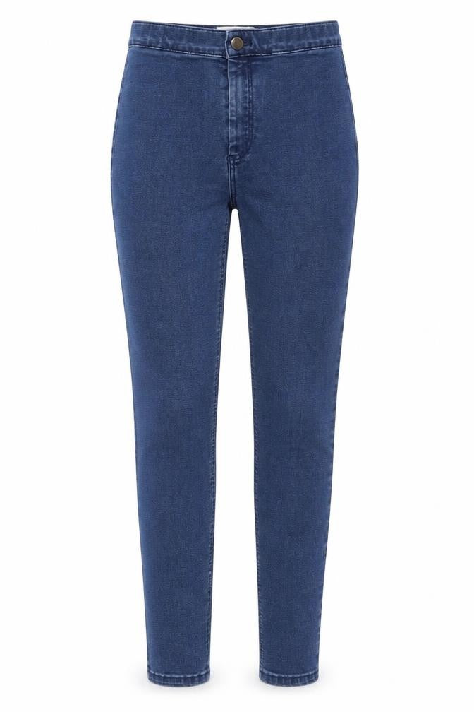 Topshop Womens Blue Cotton Jegging Jeans Size 28 in Regular Zip