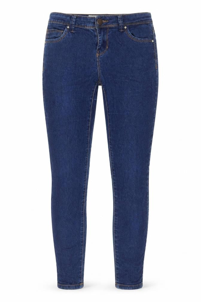 Denim & Co. Womens Blue Cotton Skinny Jeans Size 6 Regular Zip