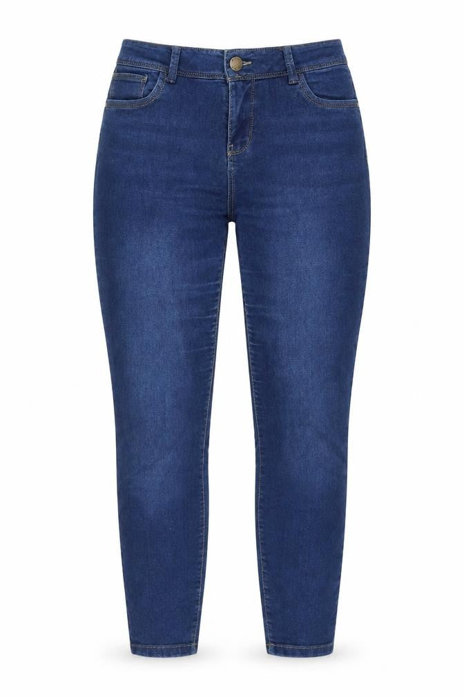 Denim & Co. Womens Blue Cotton Skinny Jeans Size 12 Regular Zip