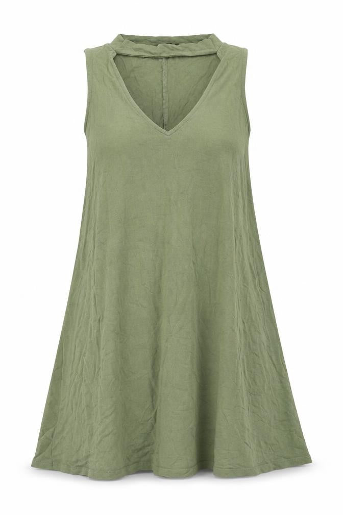 Pull&Bear Womens Green Viscose A-Line Size M Round Neck Pullover