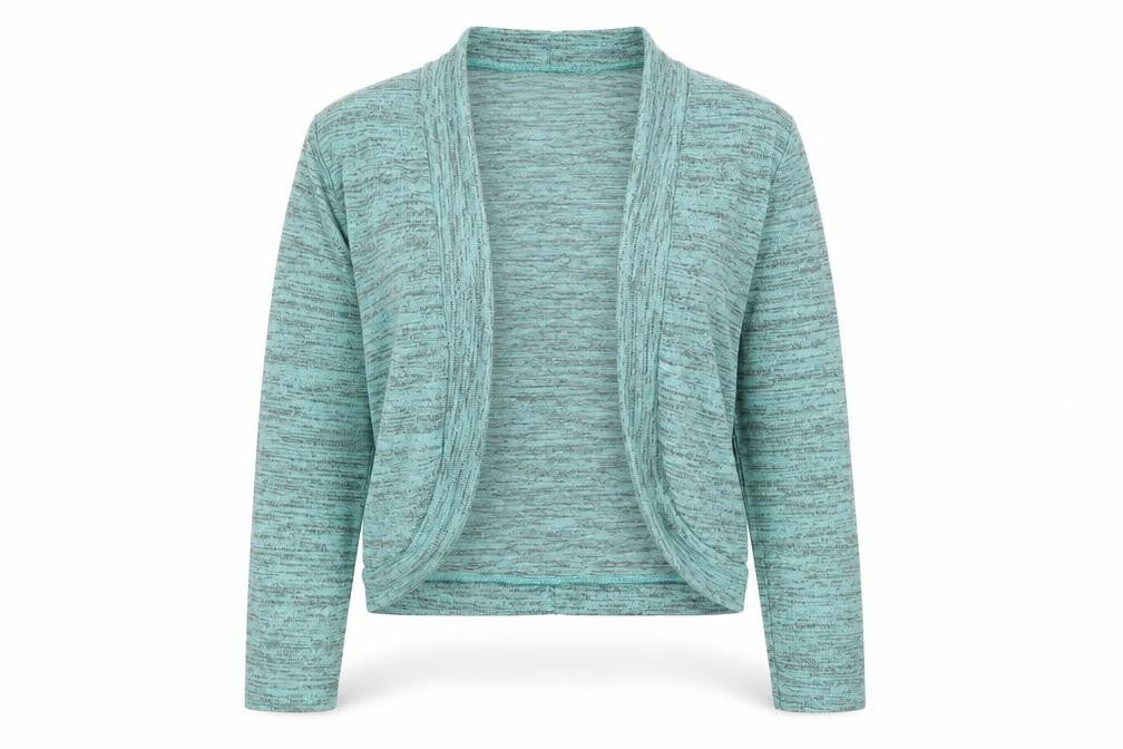 Marks and Spencer Womens Green V-Neck Geometric Polyester Cardigan Jumper Size M