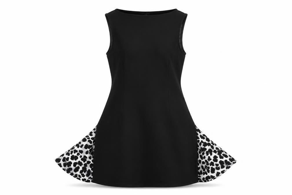 Front view of River Island women’s black polyester a-line, size S, round neck pullover
