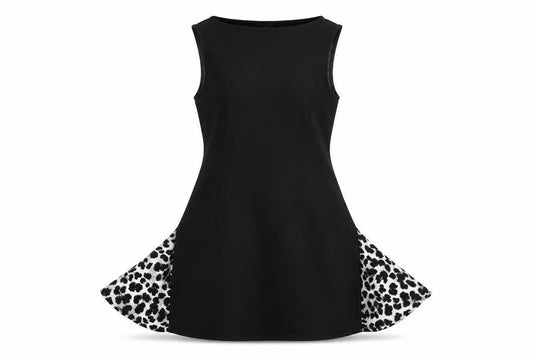 Front view of River Island women’s black polyester a-line, size S, round neck pullover