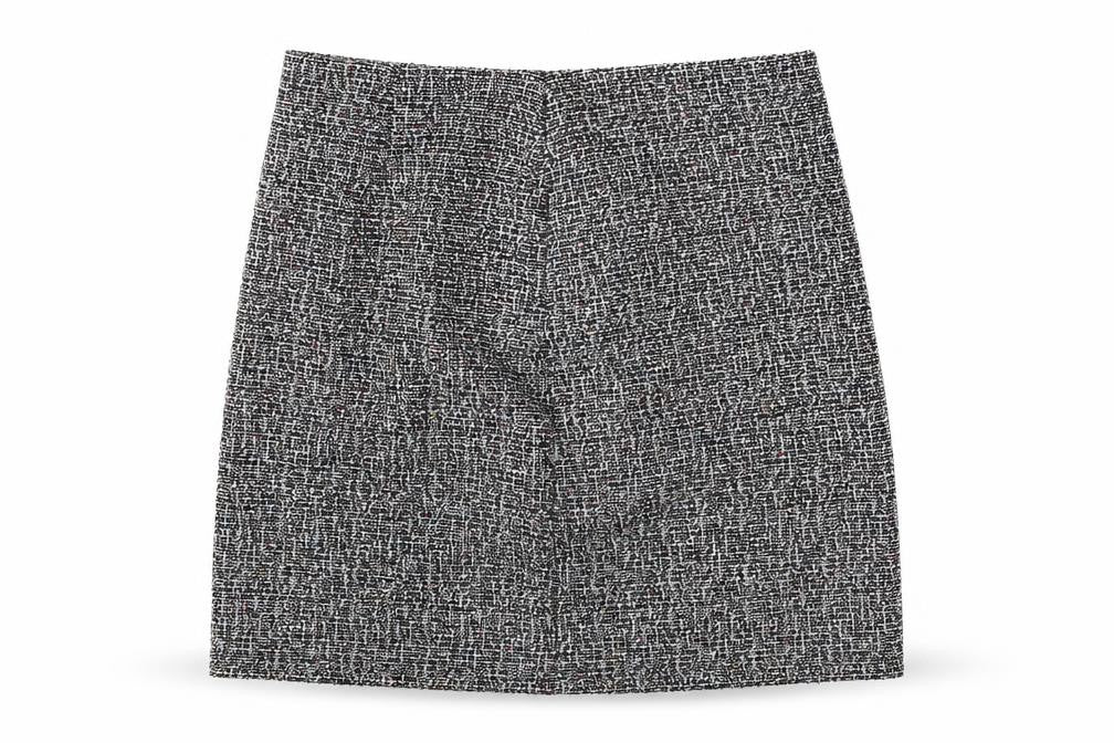 Preworn Womens Grey Polyester Straight & Pencil Skirt Size 27 in