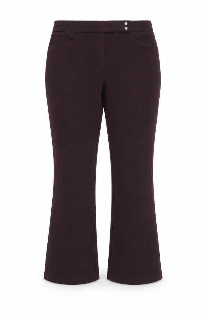 Marks and Spencer Womens Purple Polyester Trousers Size 12 L26 in Regular Zip
