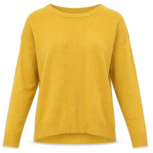 Select Womens Yellow Scoop Neck Acrylic Pullover Jumper Size L
