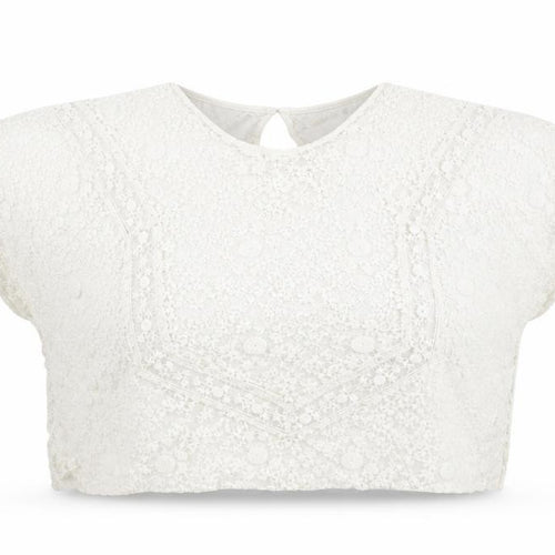 Zara Womens White Geometric Polyester Cropped Tank Size M Sweetheart