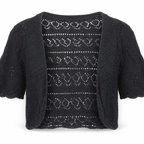 Whisper Womens Black V-Neck Acrylic Cardigan Jumper Size S