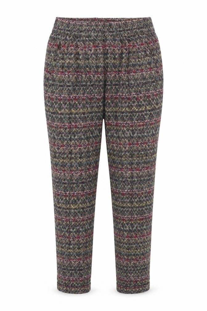 Zara Womens Multicoloured Geometric Viscose Trousers Size L L27 in Regular