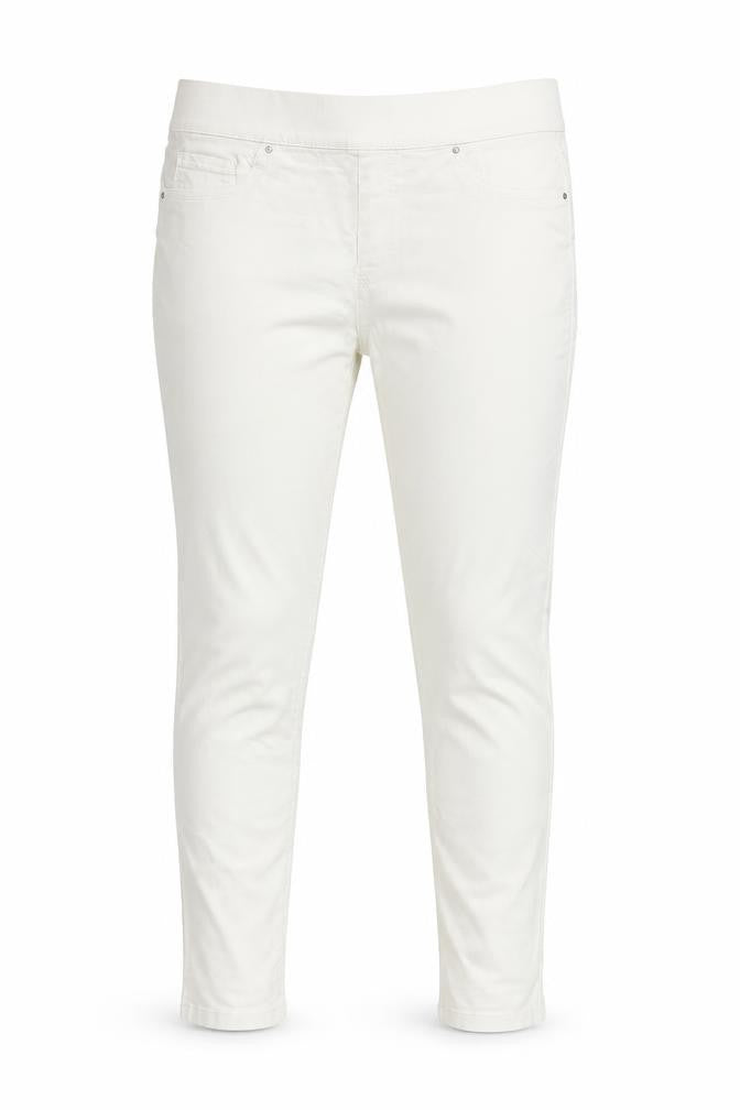 Denim & Co. Womens White Cotton Jegging Jeans Size 12 L28 in Regular
