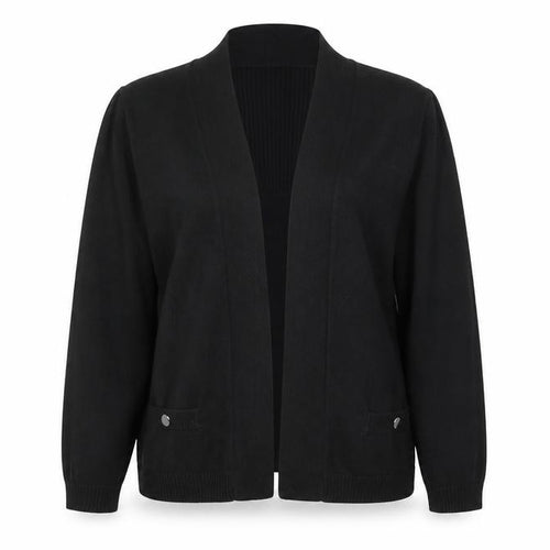 Wallis Womens Black V-Neck 100% Cotton Cardigan Jumper Size M