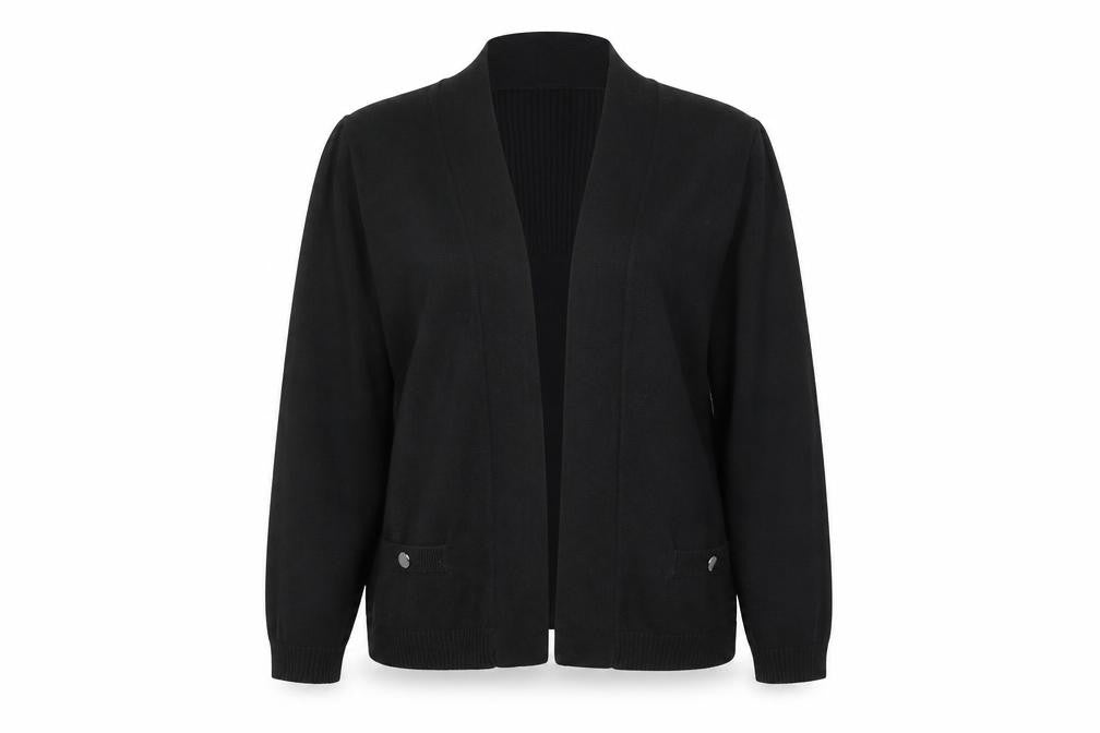 Wallis Womens Black V-Neck 100% Cotton Cardigan Jumper Size M