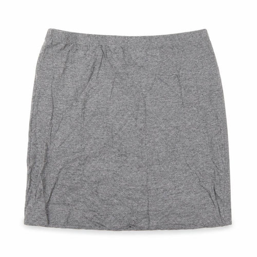 bonprix Womens Grey Cotton A-Line Skirt Size S
