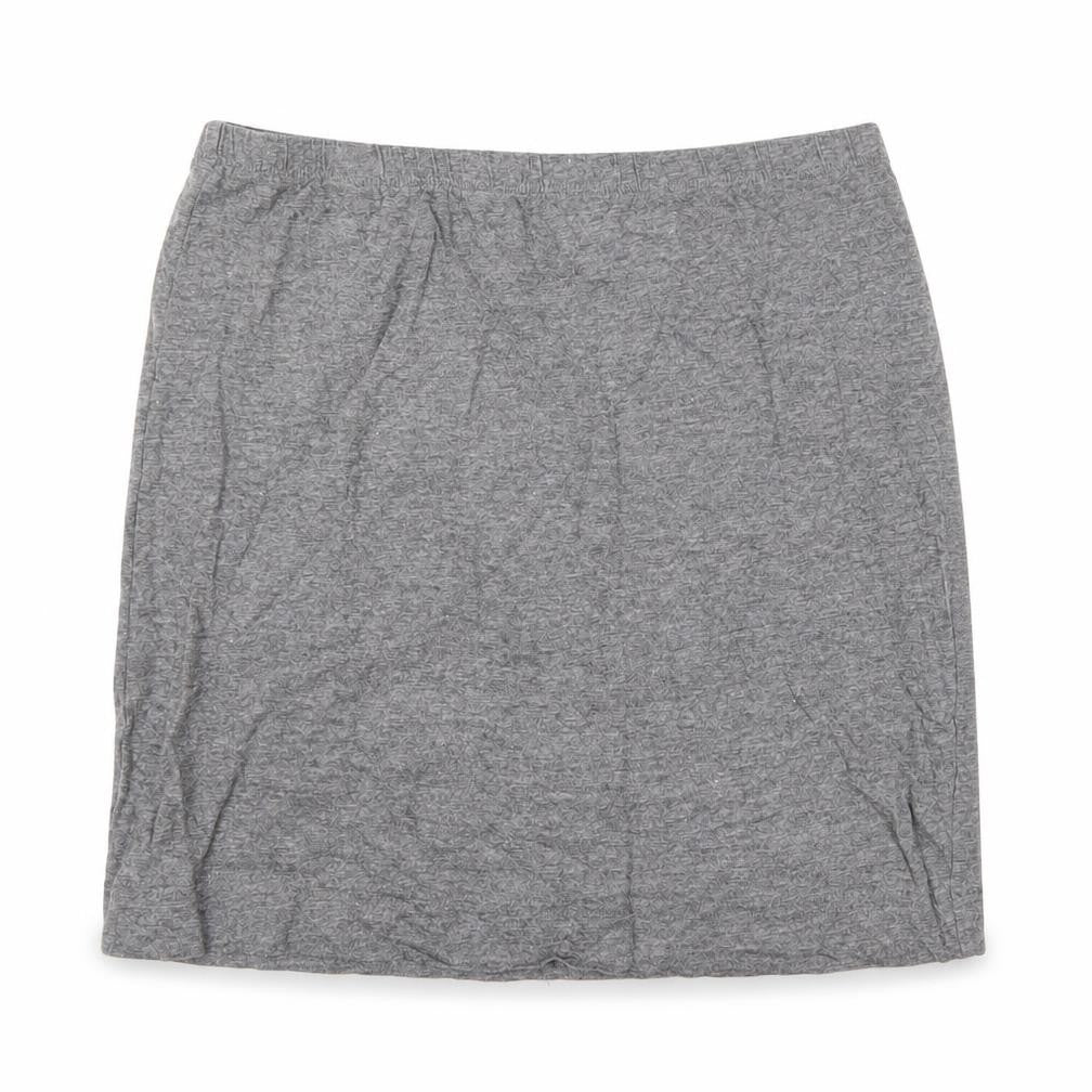 bonprix Womens Grey Cotton A-Line Skirt Size S