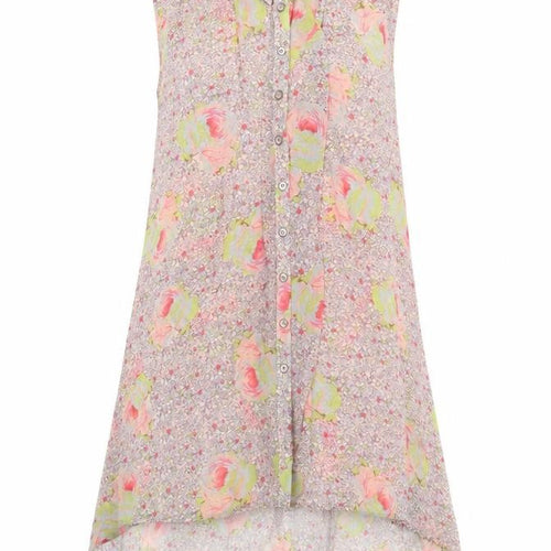 Miss Selfridge Womens Multicoloured Floral Polyester Shirt Dress Size 8 Collared Button