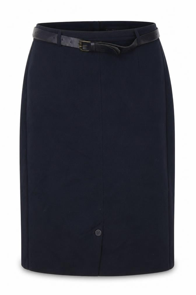 vroom and desmond Womens Blue Polyester Straight & Pencil Skirt Size 32 in Zip - Belt Included