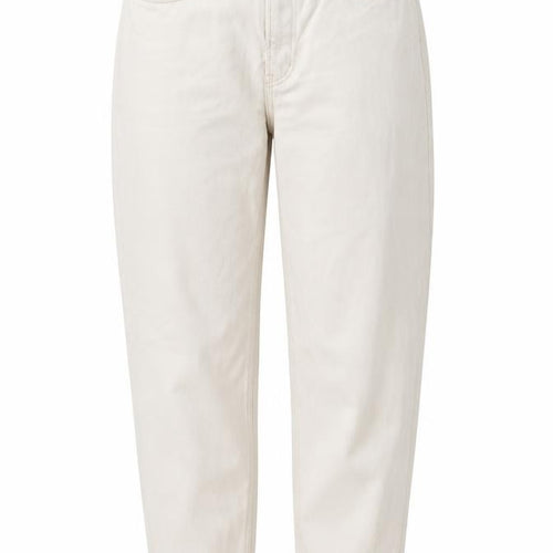 H&M Womens Beige Cotton Mom Jeans Size M L28 in Regular Button