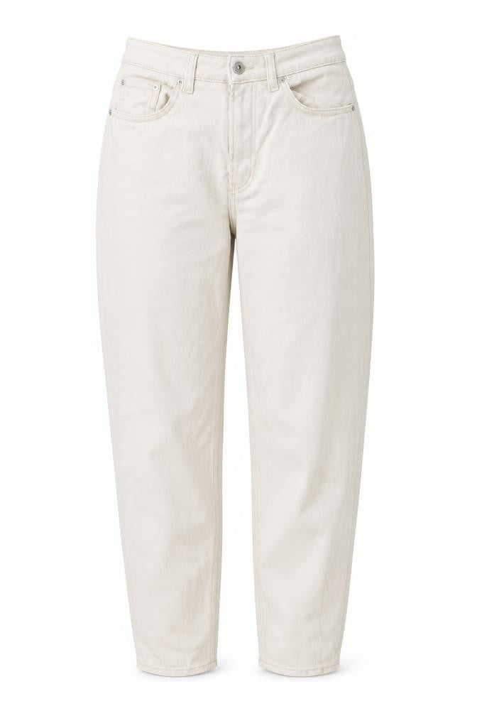 H&M Womens Beige Cotton Mom Jeans Size M L28 in Regular Button