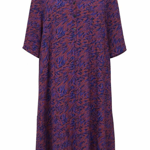 Black Colour Womens Multicoloured Floral Viscose A-Line Size 10 Round Neck Zip