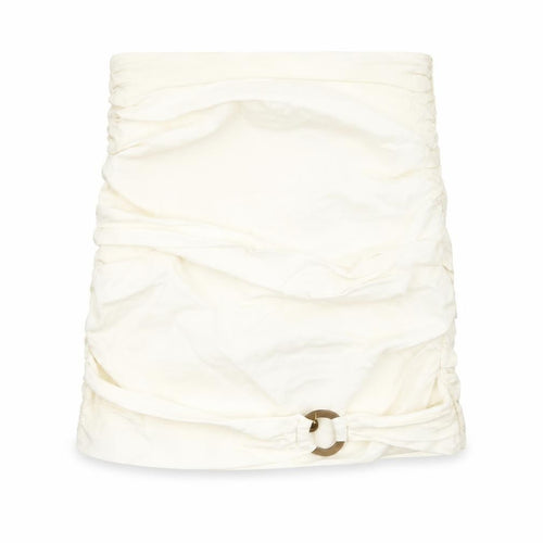 Zara Womens Ivory Cotton Bandage Skirt Size M Zip