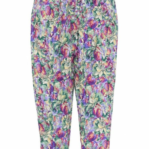 Georgiou Womens Multicoloured Floral Viscose Trousers Size S L28 in Regular Hook & Loop