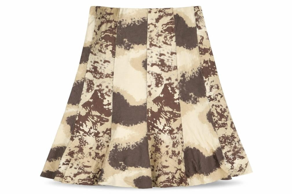 Emreco Womens Multicoloured Geometric Viscose A-Line Skirt Size 12