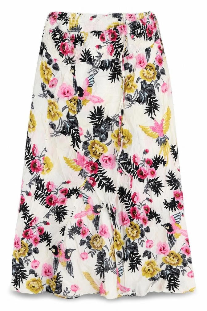 Miss Valley Womens Multicoloured Floral Rayon Swing Skirt Size M