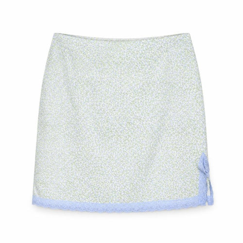 Divided Womens Multicoloured Geometric Polyester A-Line Skirt Size M - Lace Detail