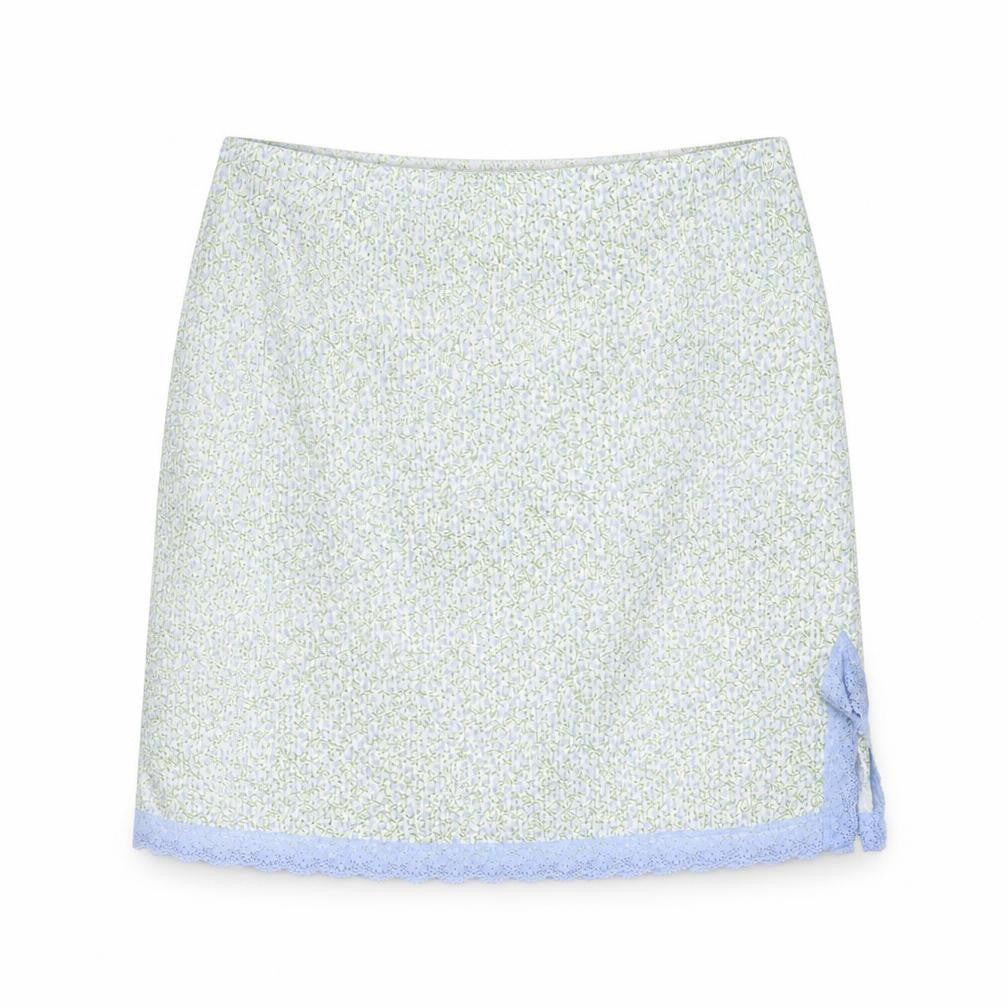 Divided Womens Multicoloured Geometric Polyester A-Line Skirt Size M - Lace Detail