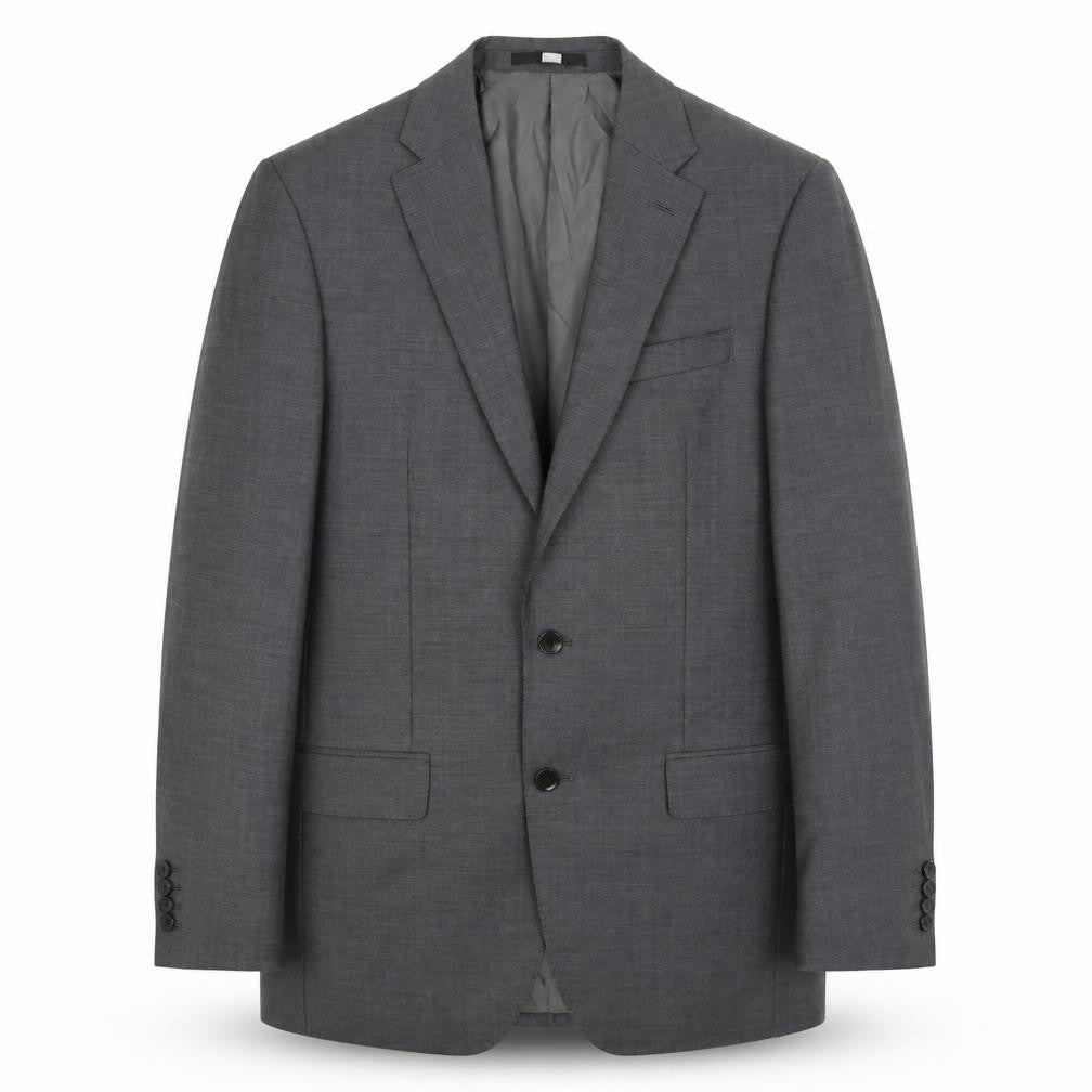 Front view of Marks & Spencer men’s grey polyester jacket blazer, size 38, regular
