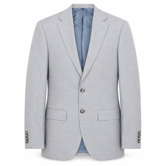 Front view of Marks & Spencer men’s blue polyester jacket blazer, size 36, regular